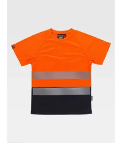 T-shirt alta visibilita micropique bicolore Workteam