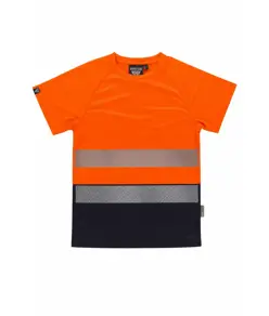 T-shirt alta visibilita micropique bicolore Workteam