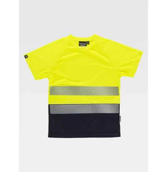 T-shirt alta visibilita micropique bicolore Workteam