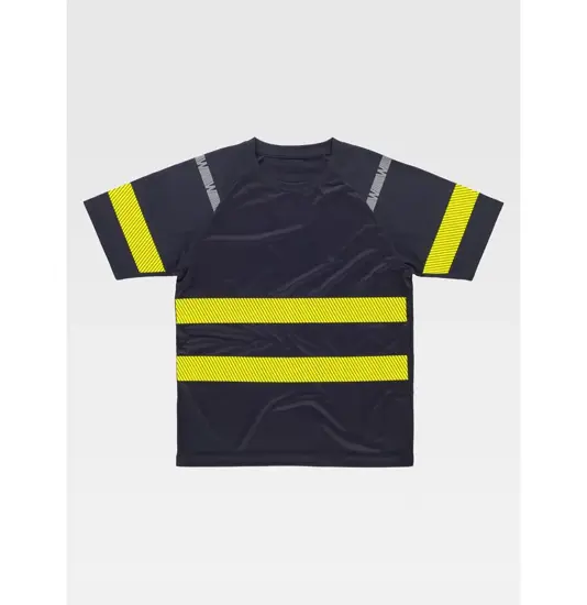 T-shirt alta visibilita micropique bicolore Workteam