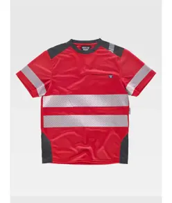 T-shirt bande rifrangenti discontinue Workteam