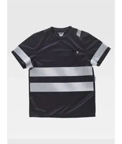 T-shirt bande rifrangenti discontinue Workteam