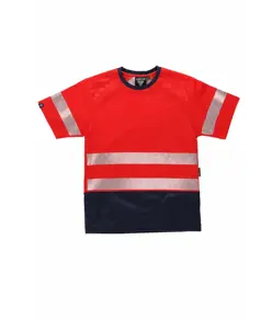 T-shirt bicolore alta visibilita Workteam