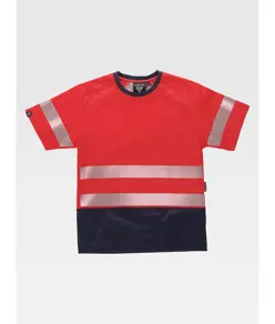 T-shirt bicolore alta visibilita Workteam
