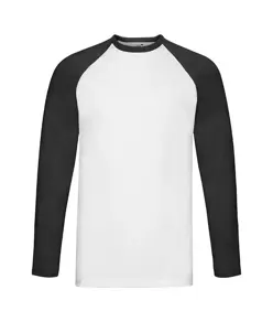 T-shirt da baseball manica lunga Fruit of the Loom