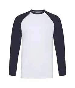 T-shirt da baseball manica lunga Fruit of the Loom