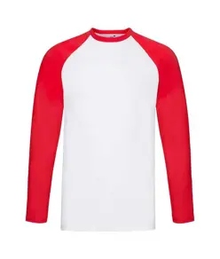 T-shirt da baseball manica lunga Fruit of the Loom