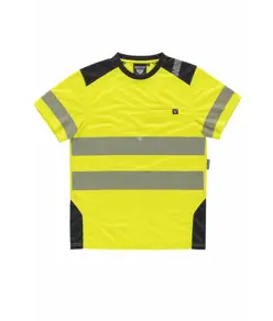 T-shirt manica corta alta visibilita e bande rifrangenti discontinue Workteam