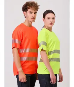 T-shirt manica corta alta visibilita Workteam