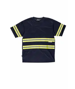 T-shirt manica corta bande rifrangenti fluorescenti Workteam