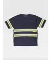 T-shirt manica corta bande rifrangenti fluorescenti Workteam