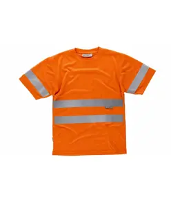 T-shirt manica corta bande rifrangenti Workteam
