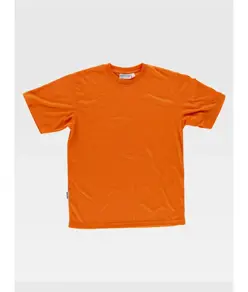 T-shirt manica corta poliestere mano cotone Workteam