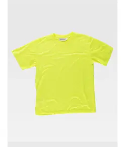 T-shirt manica corta poliestere mano cotone Workteam