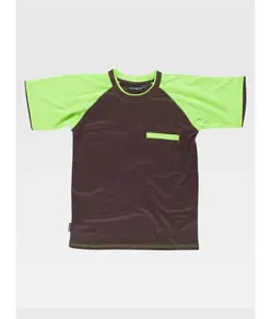 T-shirt manica corta tecnica con taschino Workteam