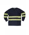 T-shirt manica lunga bande rifrangeni fluorescenti Workteam
