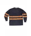 T-shirt manica lunga bande rifrangeni fluorescenti Workteam