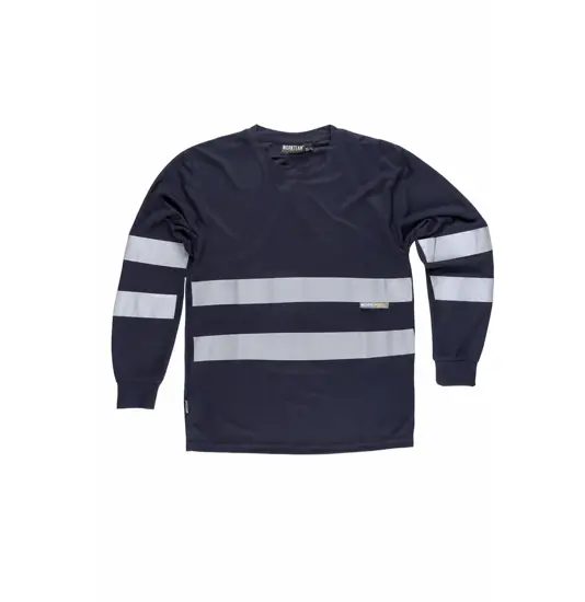 T-shirt manica lunga bande rifrangenti Workteam