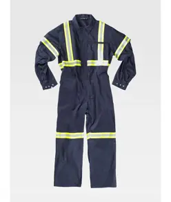 Tuta da lavoro bande rifrangenti fluorescenti Workteam