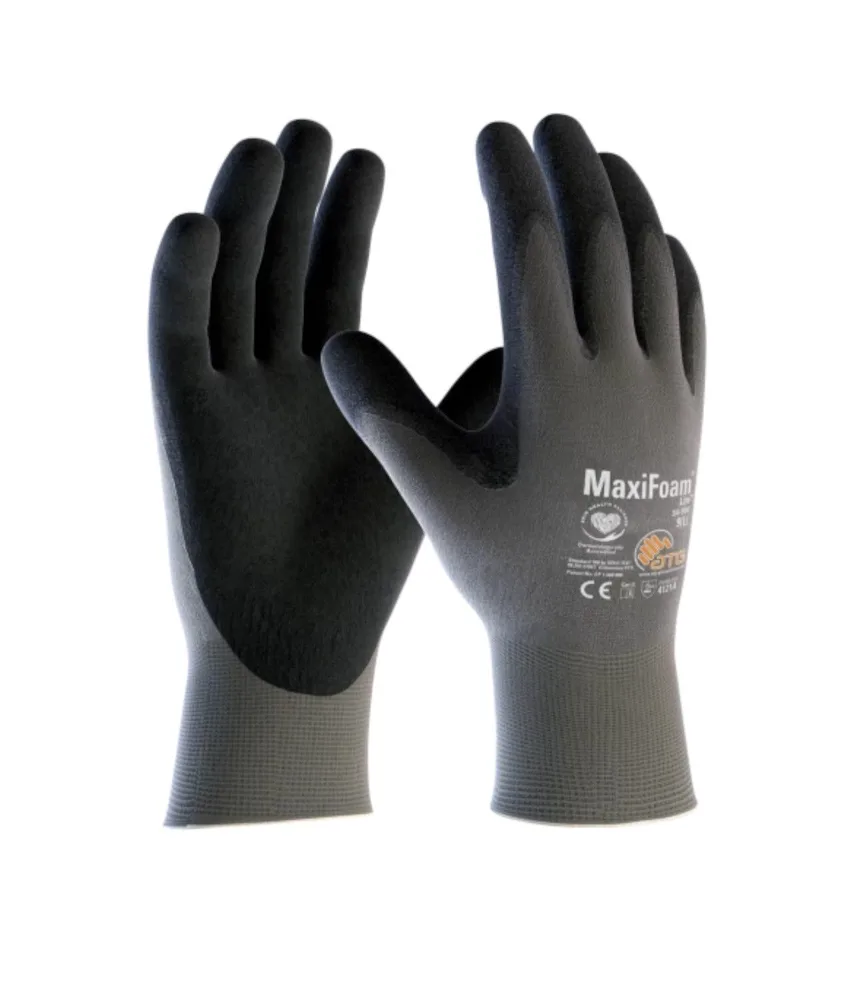 12 paia guanti da lavoro antiabrazione ATG MaxiFoam, con rivestimento al palmo - schiuma di nitrile su fodera di nylon