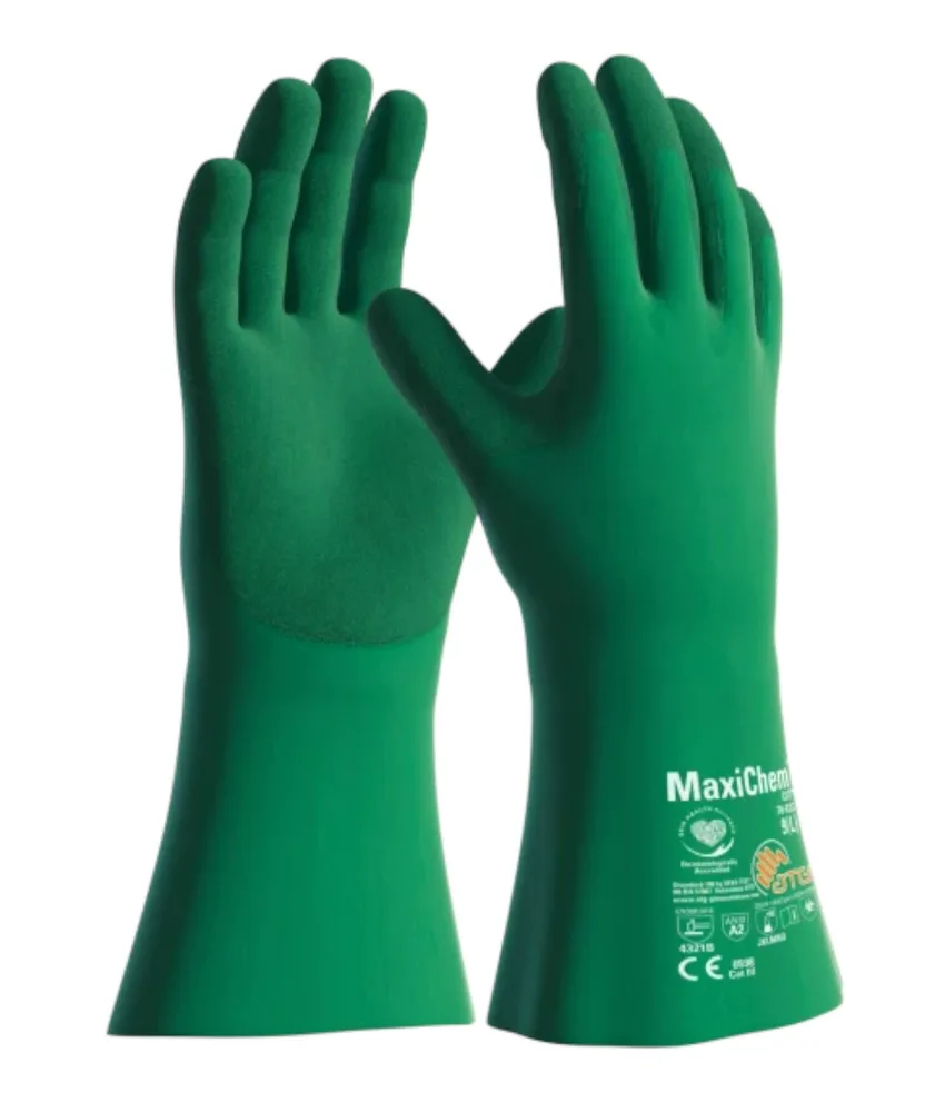 12 paia guanti da lavoro antitaglio ATG MaxiChem Cut Tritech, protezione da sostanze chimiche - micro-coppa antiscivolo
