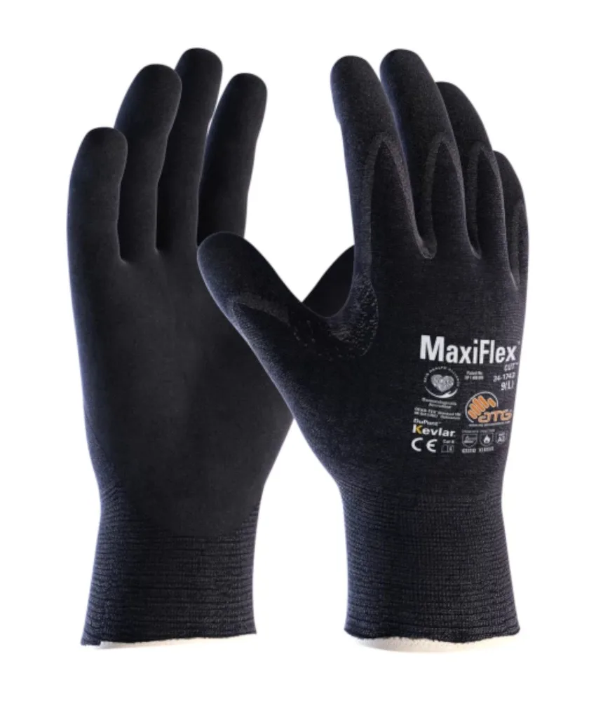 12 paia guanti da lavoro ATG MaxiFlex Cut, palmo rivestito - resistente al taglio