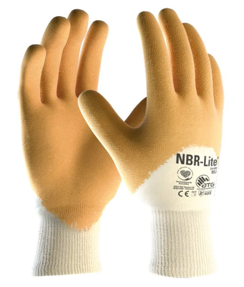 12 paia guanti da lavoro ATG NBR-Lite, con rivestimento 3/4 nitrile - resistente e confortevole