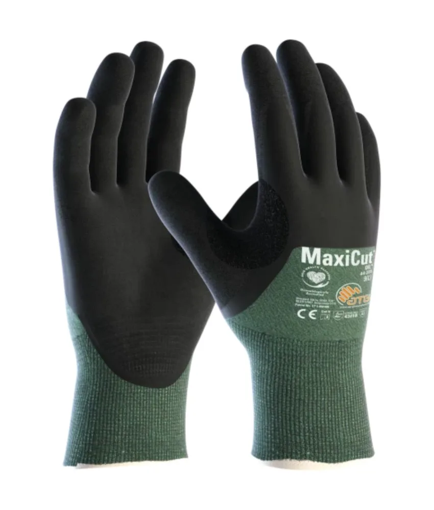12 paia guanti da lavoro con rivestimento a 3/4 ATG MaxiCut Oil, idrorepellente - in ambienti oleosi
