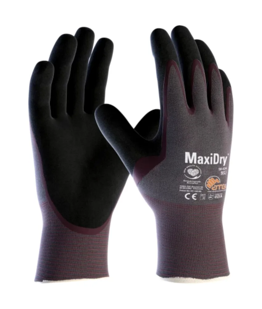 12 paia guanti da lavoro con rivestimento intero ATG MaxiDry, lunghezza 24 cm - polso a maglia