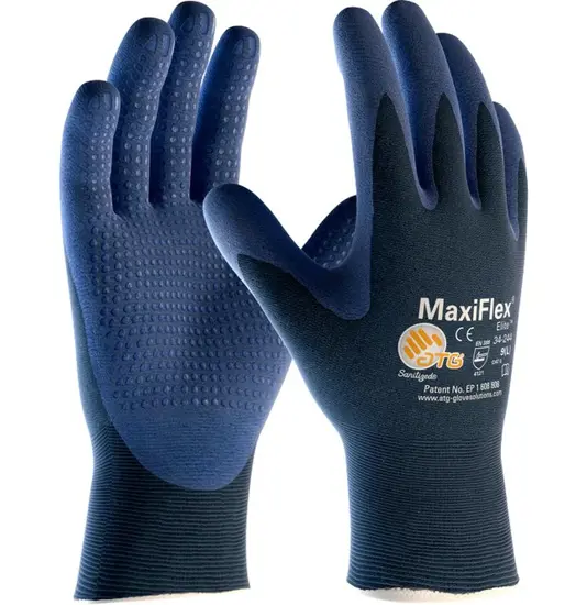 guanti da lavoro con rivestimento palmo puntinato ATG MaxiFlex Elite