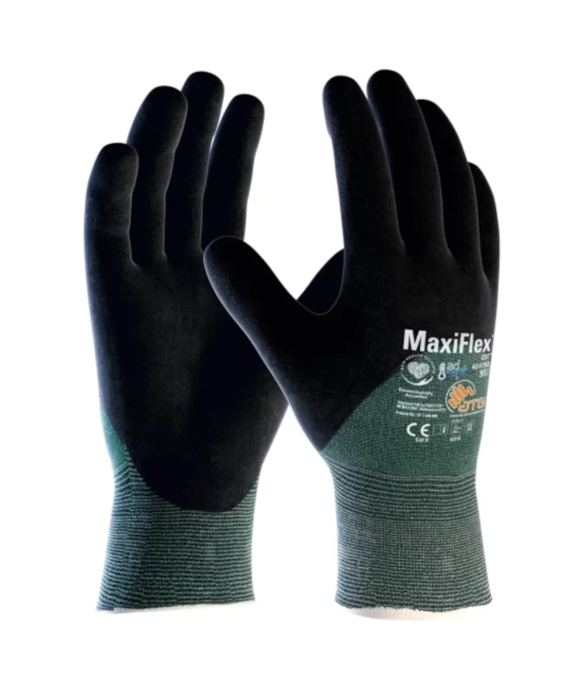 12 paia guanti da lavoro resistente al taglio ATG MaxiFlex Cut con AD-APT, rivestimento 3/4