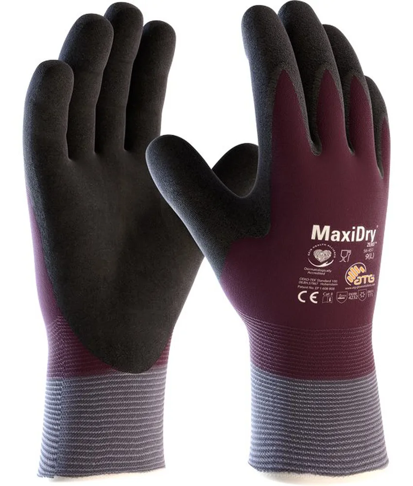 12 paia guanti da lavoro termico ATG MaxiDry Zero, con rivestimento intero - Resistenza termica fino a -30°C