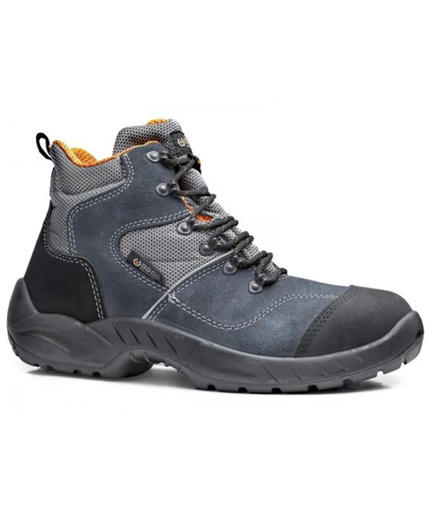 Scarpe antinfortunistiche alte S1P Base Dammtor, antiscivolamento SRC - pelle e tessuto