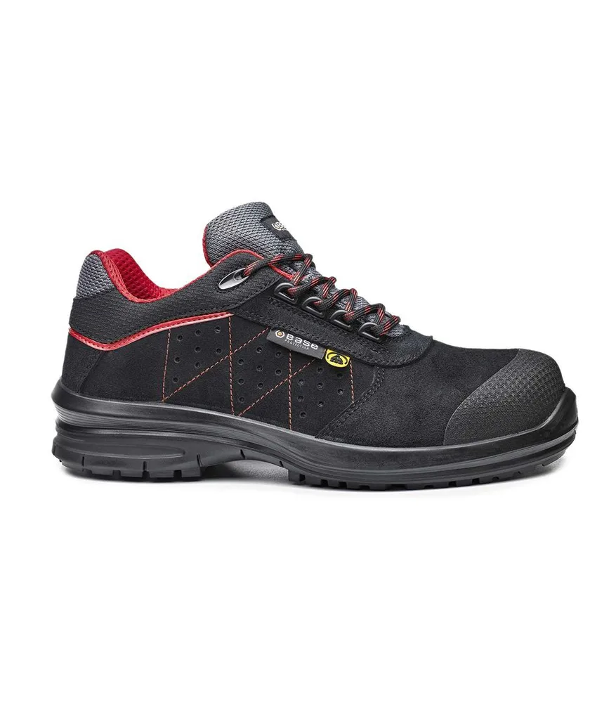 Scarpe antinfortunistiche S1P Base Cursa, ESD - antiscivolamento SRC - pelle scamosciata