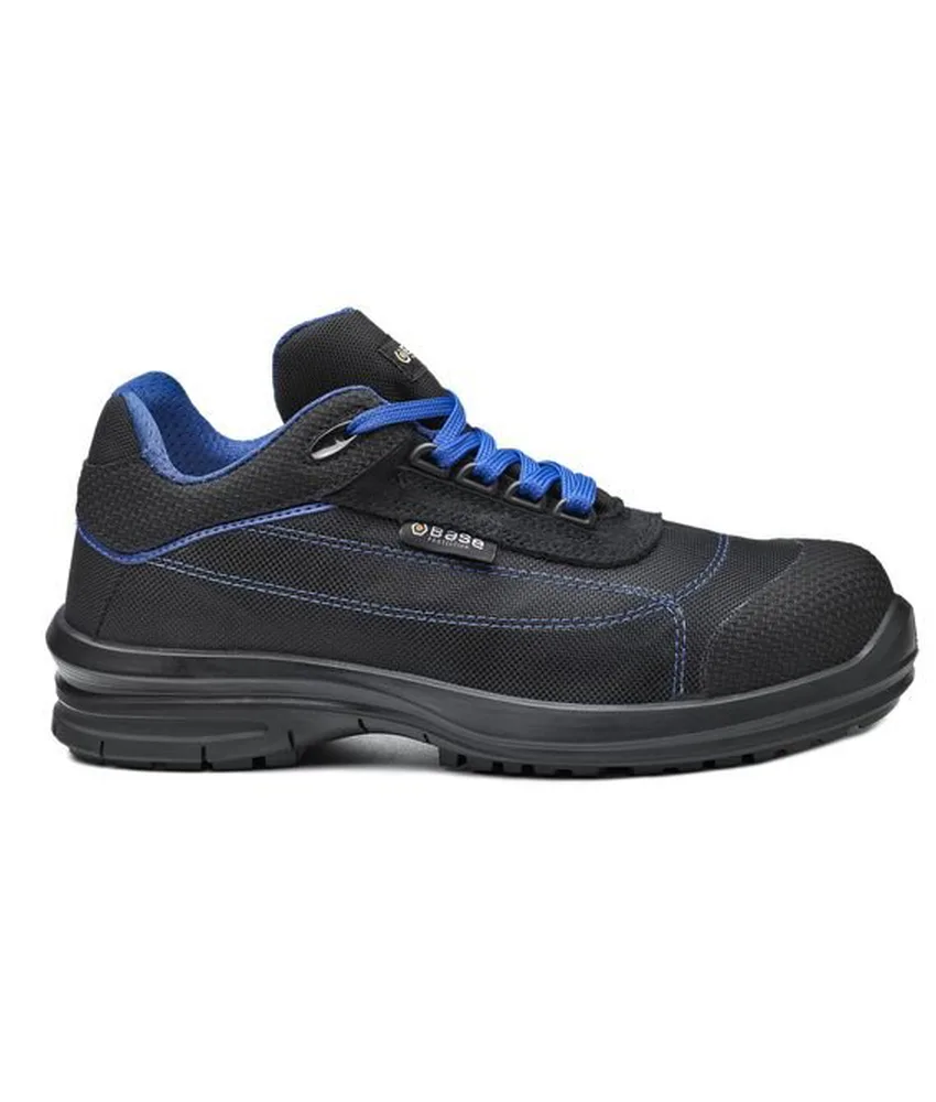 Scarpe antinfortunistiche S1P Base Pulsar, areate - antiscivolamento SRC - in tessuto tecnico