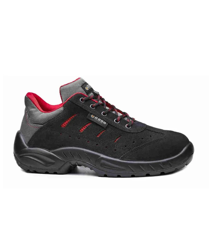 Scarpe antinfortunistiche S1PL Base Toledo, omaia in pelle scamosciata – lamina antiperforazione tessuto balistico