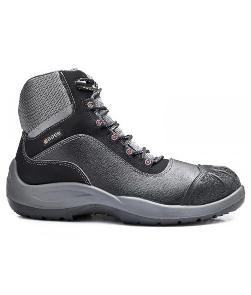 Scarpe antinfortunistiche S3 Base Beethoven, alte - antiscivolamento SRC - pelle fiore