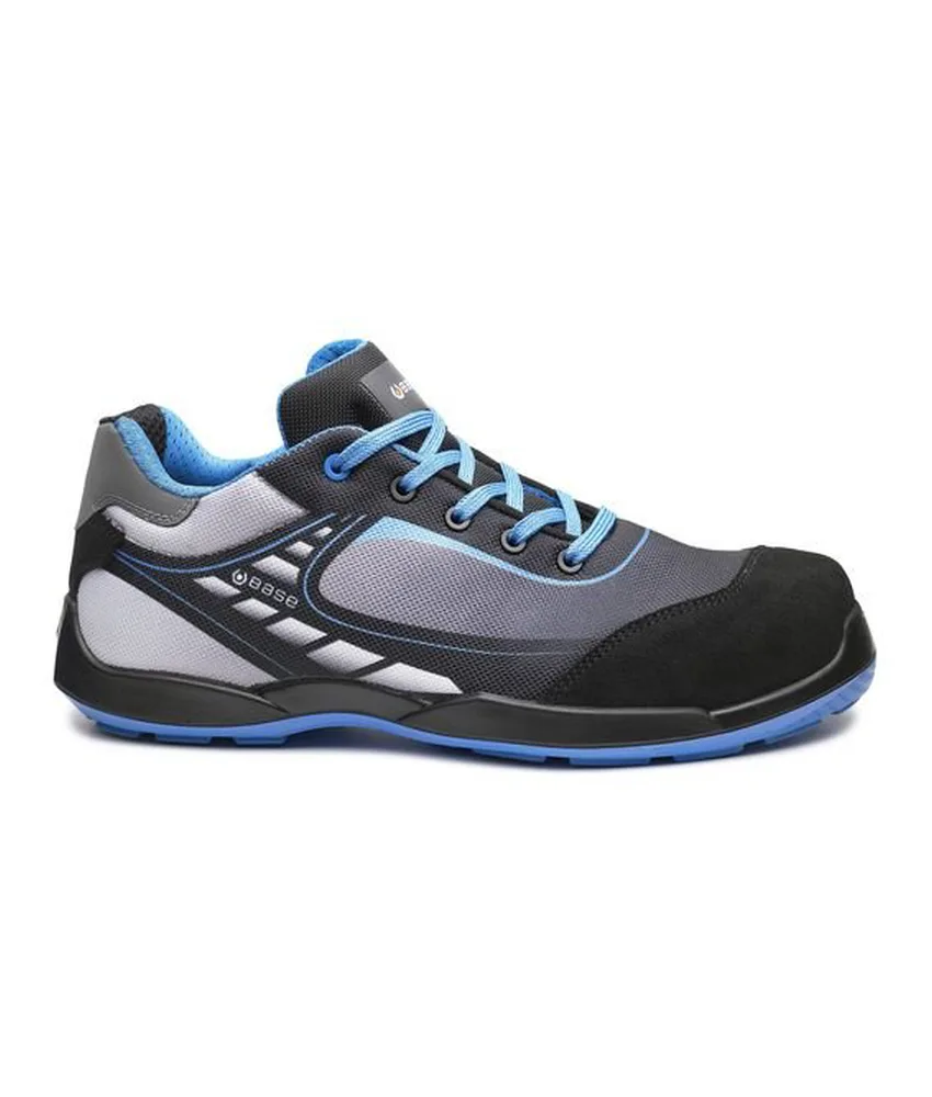 Scarpe antinfortunistiche S3 Base Bowling, antiscivolamento SRC - in tessuto e pelle scamosciata - idrorepellente
