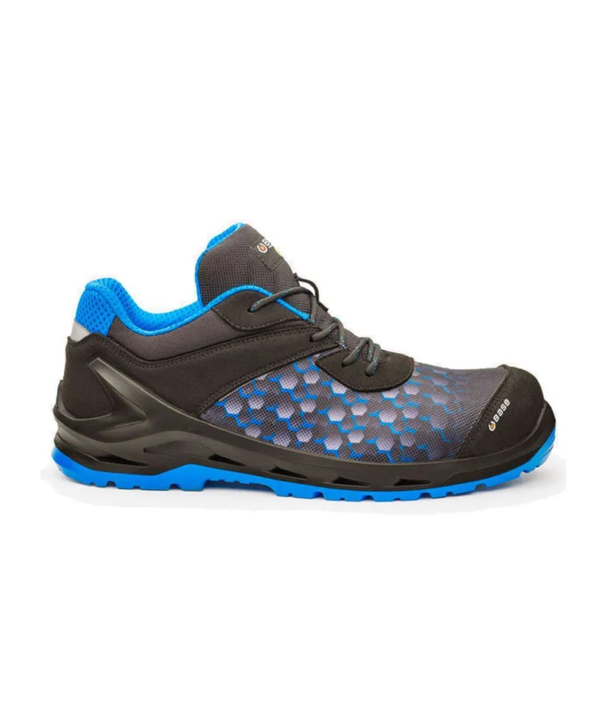 Scarpe antinfortunistiche S3 Base I-Robox Blue, idrorepellenti - antiscivolamento SRC - tessuto e microfibra - ESD