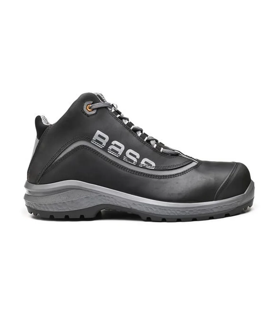Scarponi antinfortunistici S3 Base Be-free top, antiscivolamento SRC - in pelle ingrassata - idrorepellente