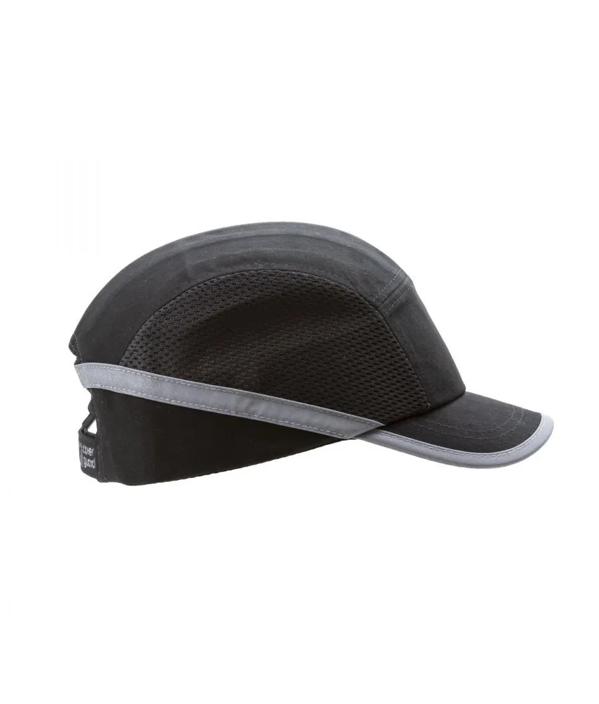 10 berretti antiurto con guscio di protezione in ABS, visiera lunga - colore: blu navy/nero