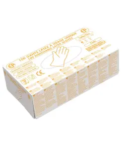 box da 100 guanti monouso in lattice