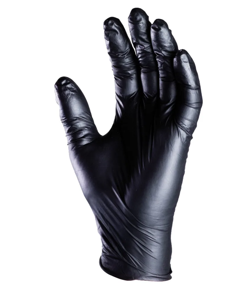 10 box da 100 guanti monouso in nitrile EURO-ONE BLACK NITRILE 45, senza polvere - non sterile