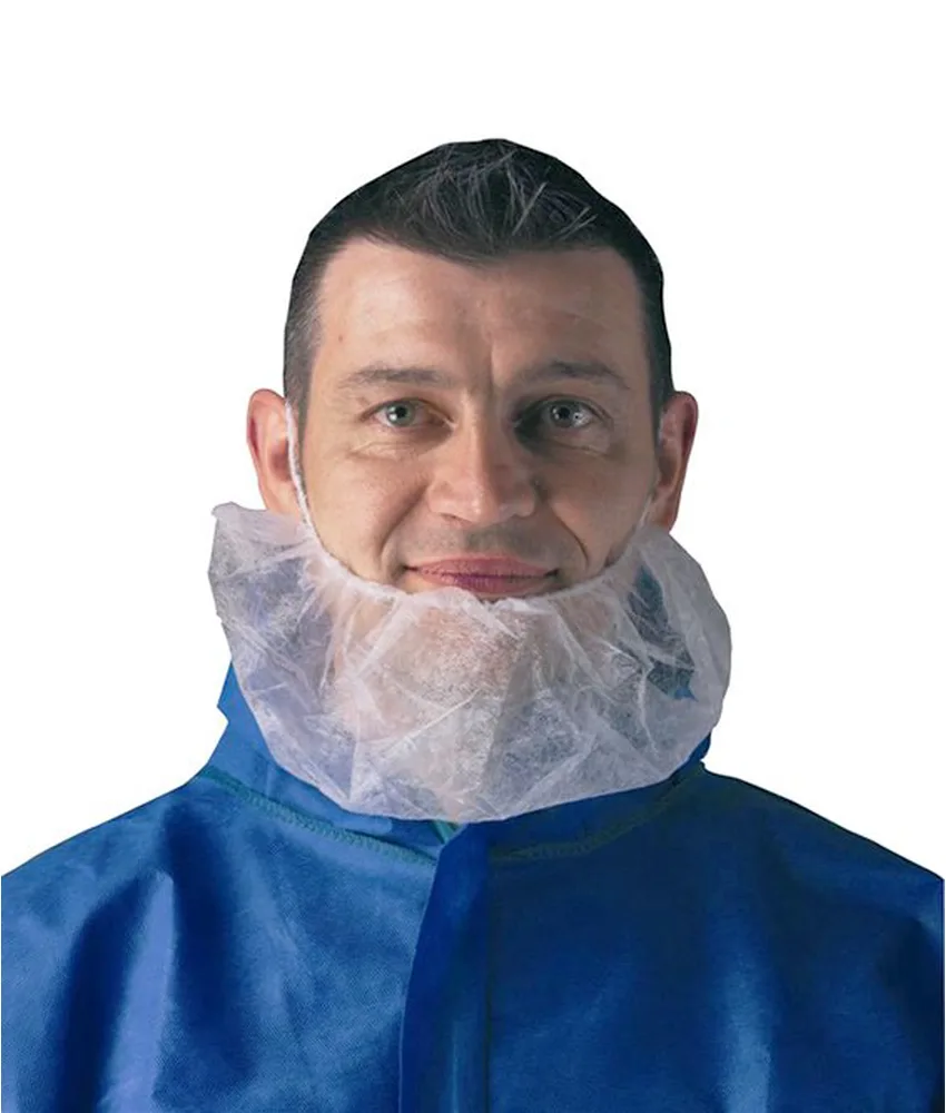 10 box da 100 mascherine igieniche copribarba Coverguard, 1000 - in polipropilene