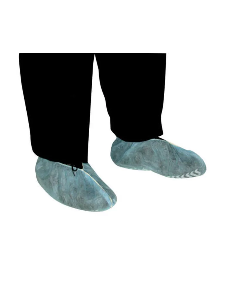3 pezzi box da 100 sovrascarpe in polipropilene antiscivolo Coverguard 45245, 3 box da 100 pezzi - monouso - elastico alla caviglia