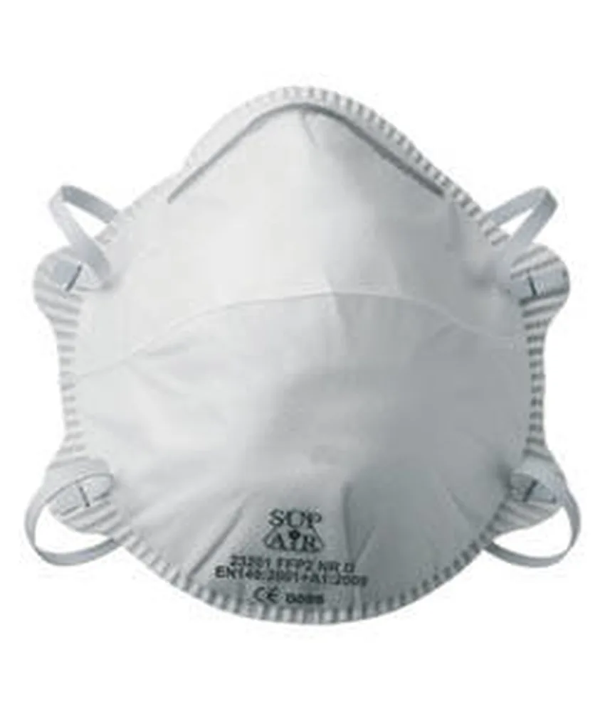 12 box da 20 mascherine filtranti FFP2 per polveri fini Coverguard MO23201, Strato esterno in TNT di Polipropilene - 12 box da 20 mascherine