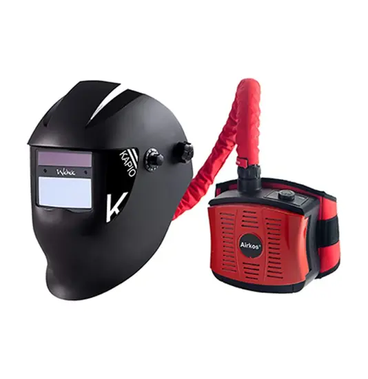 Casco per saldatura con sistema filtrante Weltek Kapio Mat S3 Airkos