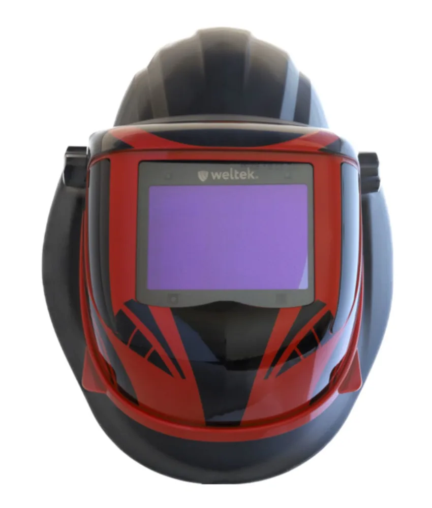 Casco per smerigliatura Weltek Navishock S13, campo visivo 100x67mm - alimentazione batterie