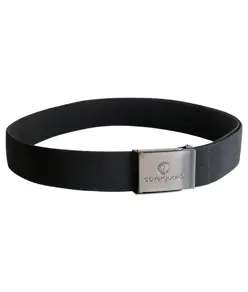 Cintura elasticizzata regolabile colore nero fibbia acciaio
