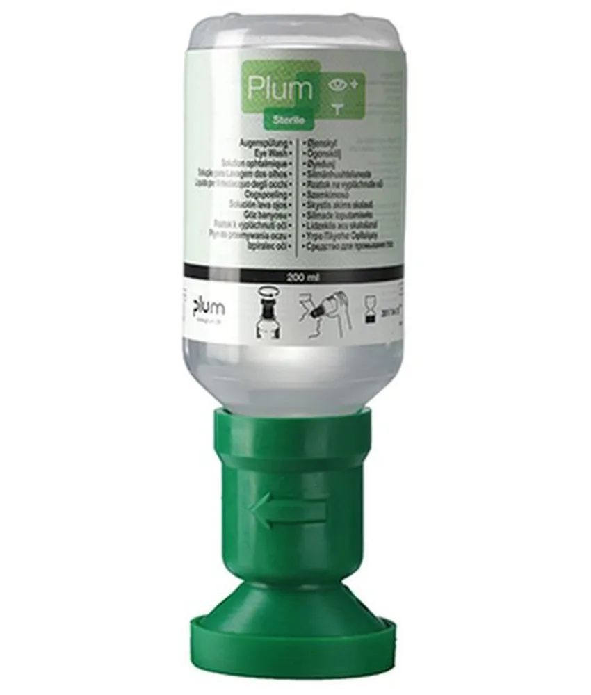10 flaconi lavaocchi portatili 200 ml, per decontaminazione da corpi estranei - durata 3 anni